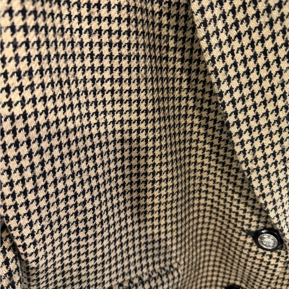 Vintage Alfred Dunner Brown Houndstooth Blazer - Picture 2 of 7